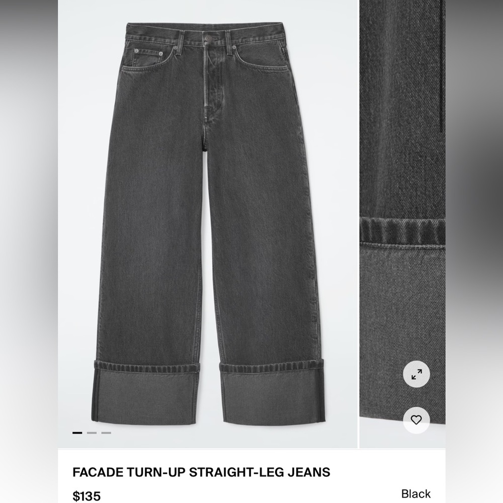 COS FACADE TURN-UP JEANS